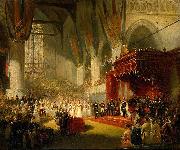 Nicolaas Pieneman The Inauguration of King William II in the Nieuwe Kerk, Amsterdam, 28 November 1840 Sweden oil painting artist